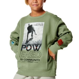 Body Action Boy's Round Neck Sweatshirt 064403-01-Spray Green