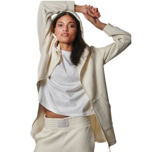 Body Action Long Fishtail Hooded Women's Jacket 071418-01-StarWhite