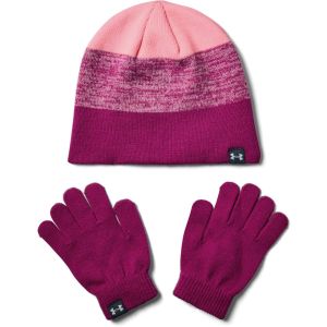 Under Armour Girl's Beanie & Glove Combo 1345413-699