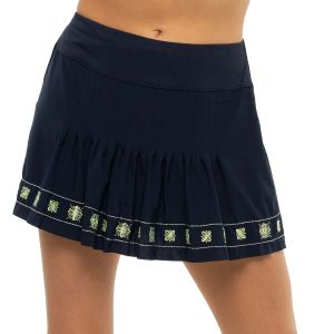 Lucky In Love Long Lurex Flora Border Women's Tennis Skirt