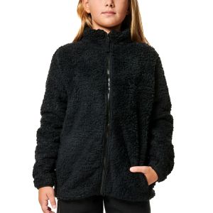 Body Action Fluffy Fleece Girl's Jacket 072406-01-Black