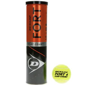 Dunlop Fort Clay Court Tennis Balls x 4 9601197