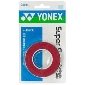 Yonex Super Grap Tennis Overgrips x 3 AC102-3-Red